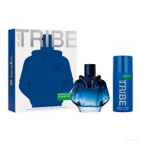 Kit Perfume Benetton Tribe Masculino Eau de Toilette 90 ml + Desodorante 150 ml