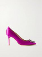 Hangisi 90 crystal-embellished satin pumps