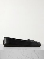 Embossed leather ballet flats