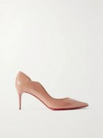 Hot Chick 70 scalloped patent-leather pumps