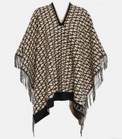 ValentinoToile Iconographe wool and cashmere poncho