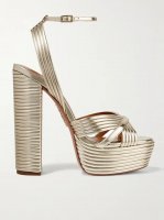 Sundance 140 metallic leather platform sandals