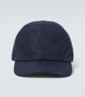 Loro PianaLogo linen baseball cap