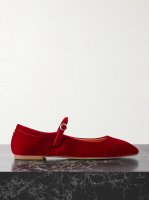 Uma velvet Mary Jane ballet flats