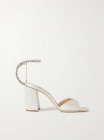 Saeda 85 crystal-embellished satin sandals