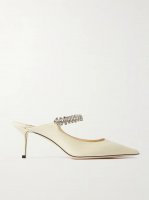 Bing 65 crystal-embellished patent-leather mules