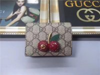 Gucci GG Supreme Card Case With Cherries