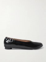 Atomic Ballerina glossed-leather ballet flats