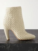 Mini Lido intrecciato leather ankle boots