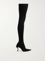 Hourglass stretch-knit over-the-knee boots