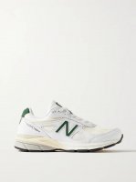 990v4 leather and mesh sneakers