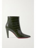 Slimini 85 croc-effect leather ankle boots