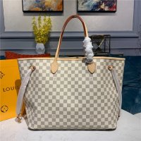 Louis Vuitton Damier Azur Canvas Neverfull Bag GM Beige