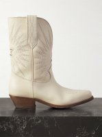 Low Wish Star embroidered leather cowboy boots