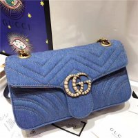 Gucci GG Marmont Medium Shoulder Bag Denim