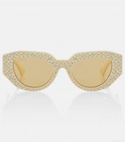 GucciEmbellished oval sunglasses