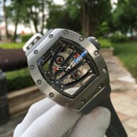 Richard Mille RM59-01 Stainless Steel Black Skeleton Dial Watch