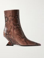 Cheope snake-effect leather ankle boots