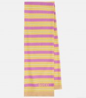 GucciStriped silk and cotton scarf