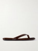 The Flip-Flop Flat croc-effect leather flip flops