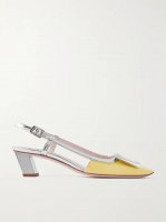 Belle Vivier patent-leather slingback pumps