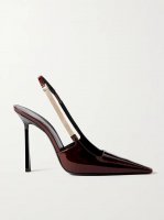 Blake chain-embellished patent-leather pumps