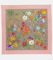 GucciGG Flora silk scarf