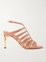 Carine croc-effect patent-leather sandals