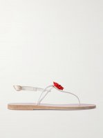 Dimitra Coral embellished leather sandals