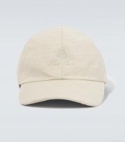 Loro PianaLogo cotton and linen baseball cap