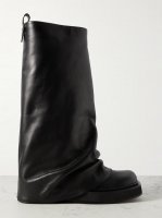 Robin layered leather knee boots