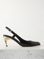 Armadillo leather slingback pumps