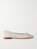 Veralli bow-detailed suede ballet flats