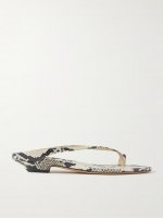 Marion snake-effect leather mules