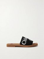 Woody logo-print canvas slides