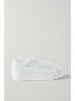 Blazer Low leather-trimmed crocheted platform sneakers