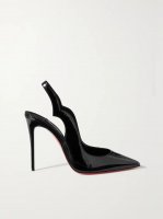 Hot Chick Sling 100 patent-leather slingback pumps