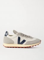 + NET SUSTAIN Rio Branco leather-trimmed suede and mesh sneakers