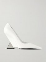 Cheope patent-leather and silver-tone pumps