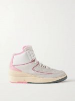 Air Jordan 2 Retro canvas-trimmed suede high-top sneakers