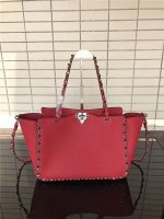 Valentino Rockstud Rolling Red with Black stones