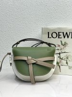 LOEWE CROSSBODY BAG green and White Patchwork