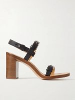 Miraya buckled leather slingback sandals