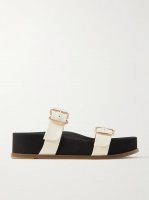 Wren leather platform slides