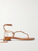 Onyxia embellished snake-effect leather sandals