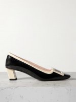 Belle Vivier two-tone patent-leather pumps