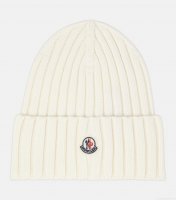 MonclerLogo virgin wool beanie