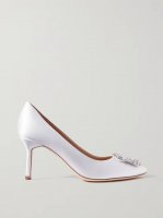 Hangisi 70 crystal-embellished satin pumps