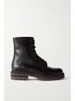 Leather combat boots