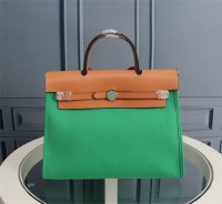 HERMES HANDBAG CANVAS green